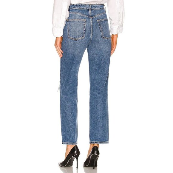 Lovers‎ + Friends Womens Ryan High Rise Loose Straight Blue Denim Size 25 - Picture 13 of 13